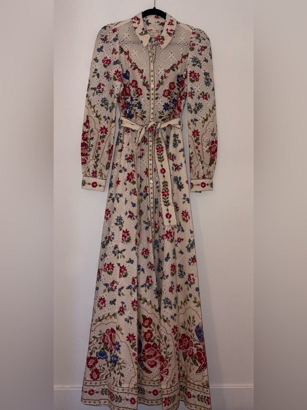 Sezane x Farm Rio Bella Dress in Jardim Romantico Cream Floral Dress FR34/US2 - Picture 4 of 9